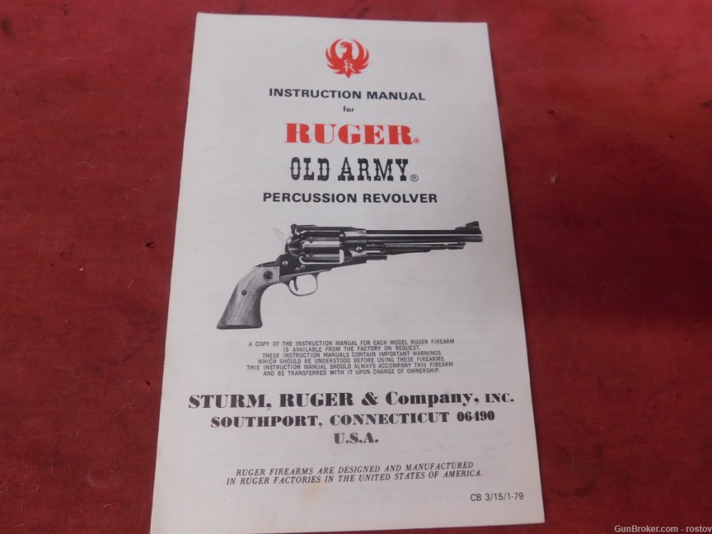 Ruger Old Army Factory Manual-img-0