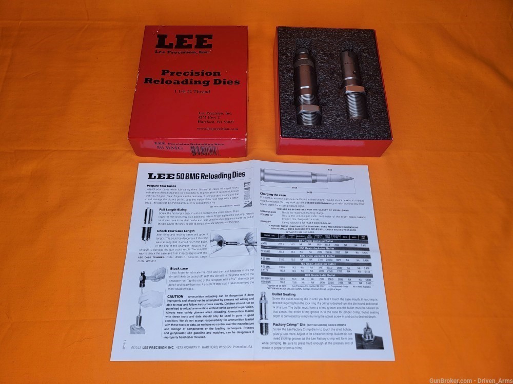 Lee 50 BMG Large Series Collet Die Set (Used Excellent)-img-0