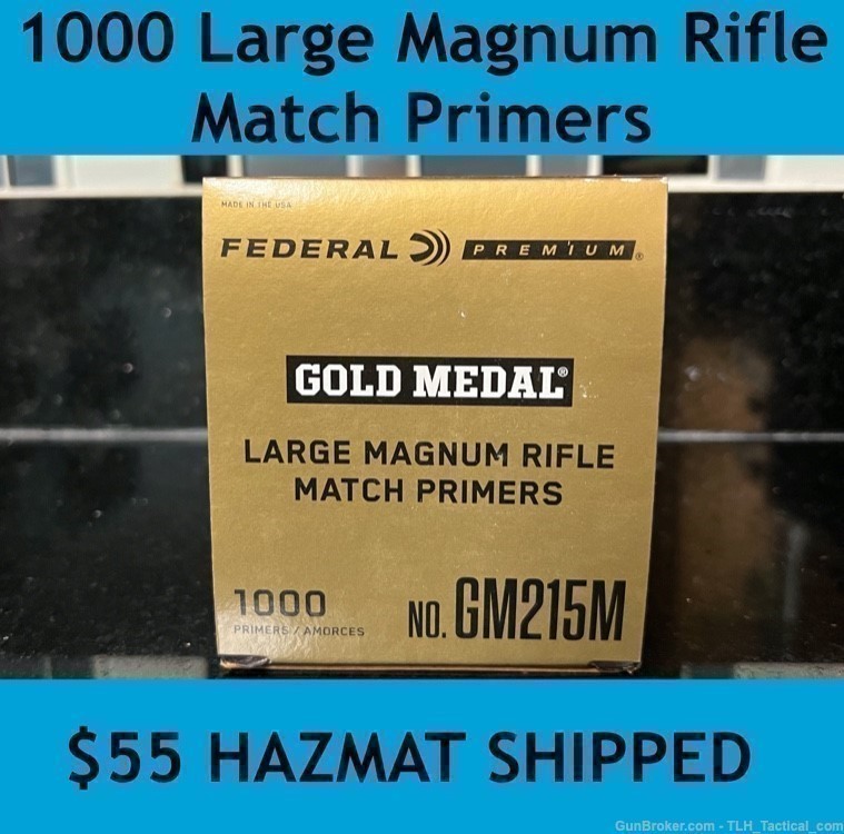 1000 Gold Medal Federal Premium No. GM215M Primer Large Rifle Magnum Primer-img-0