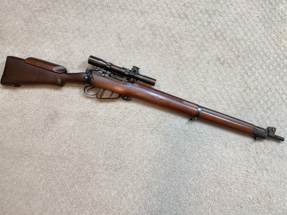 EXCEPTIONAL Long Branch No4 MKI*T 1945 WW2 Sniper, Scope & Case 303 British-img-3