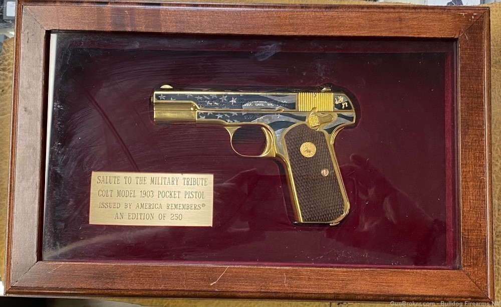 Colt M1903 .32 ACP Salute to the Military Tribute 112 of 250 gold-img-0