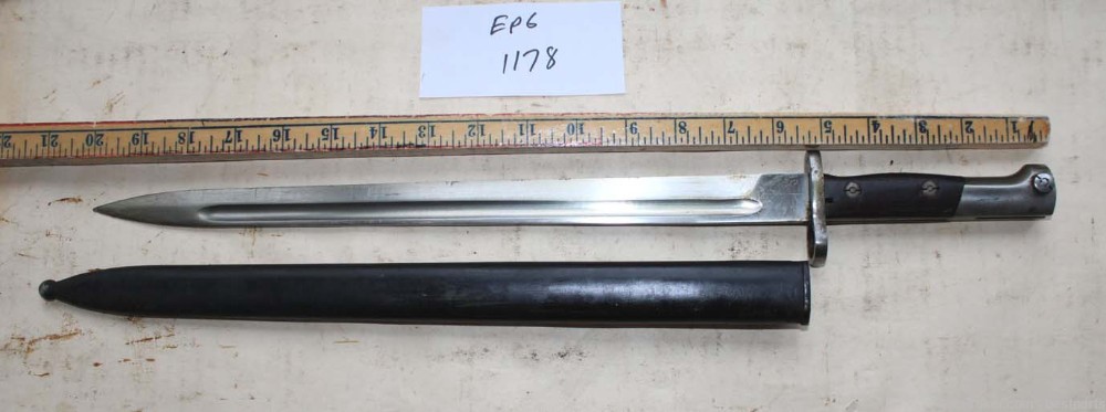 Vintage Bayonet W/ Scabbard, Marked 35489 - #EP6-img-2