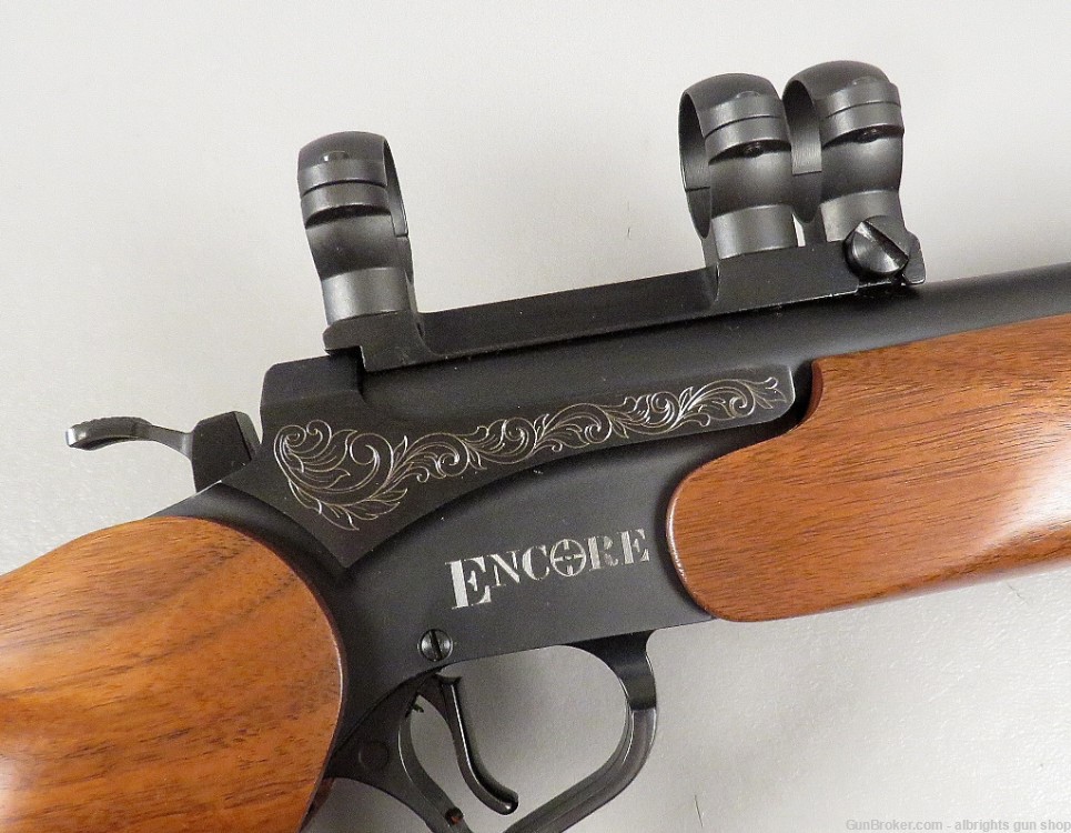 THOMPSON CENTER ENCORE PRO HUNTER Single Shot Rifle 22-250 WOOD STOCKS NICE-img-12