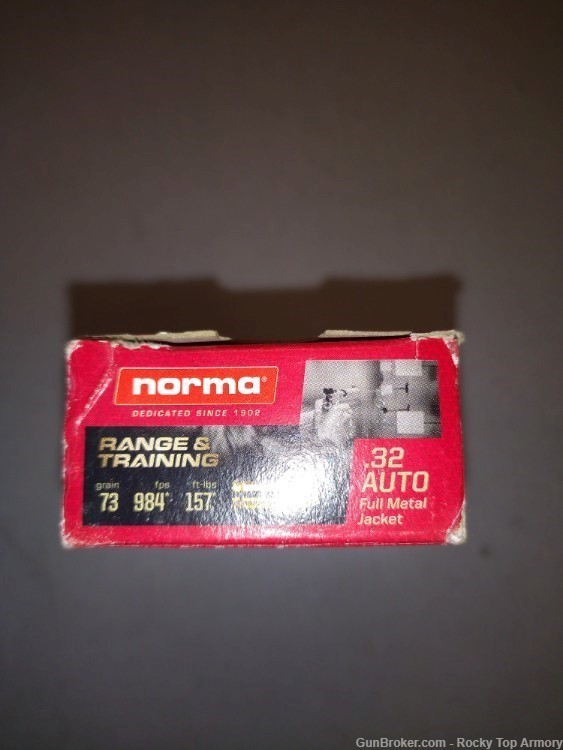 NORMA .32 AUTO 73 GR FMJ 50 RD BOX-img-2