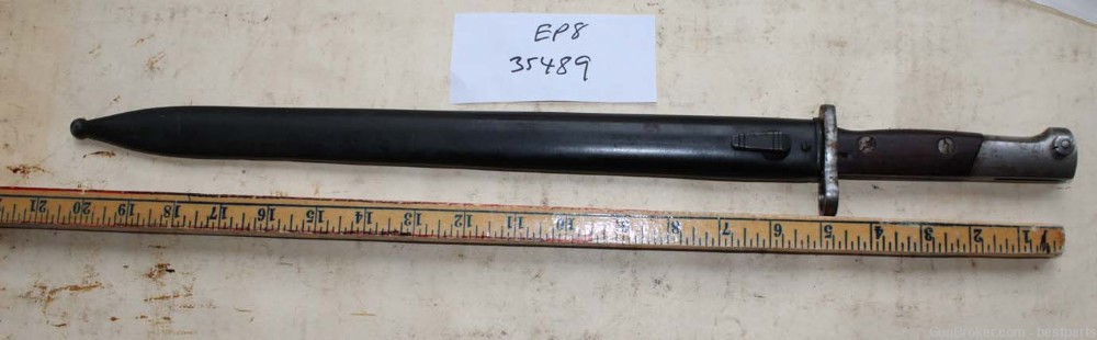 Vintage Bayonet W/ Scabbard, Marked 35489 - #EP8-img-1