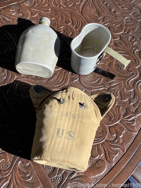 Original WWI US Canteen & Cup with R.I.A. 1918 Cover-img-1