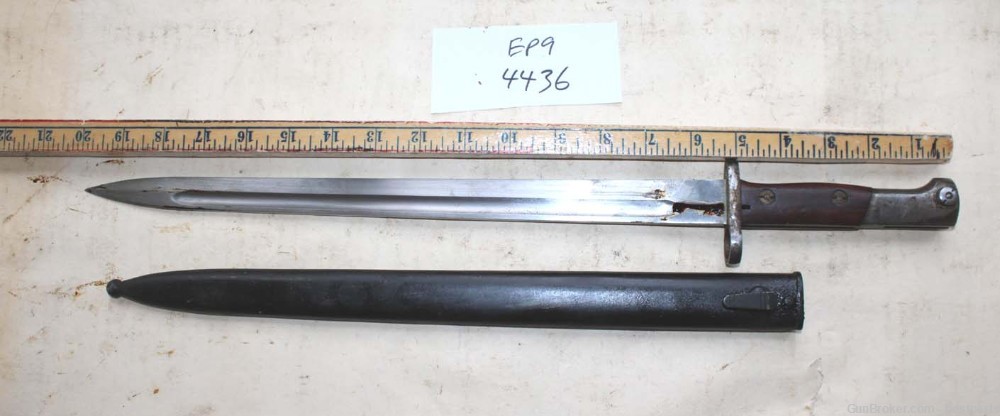 Vintage Bayonet W/ Scabbard, Marked 4436 - #EP9-img-0