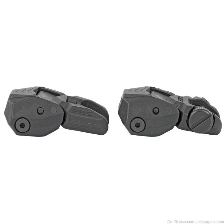 FAB Flip Up Front + Rear Polymer Rifle Sight Set fits Picatinny Rails-img-1