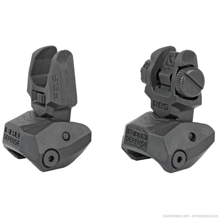 FAB Flip Up Front + Rear Polymer Rifle Sight Set fits Picatinny Rails-img-0