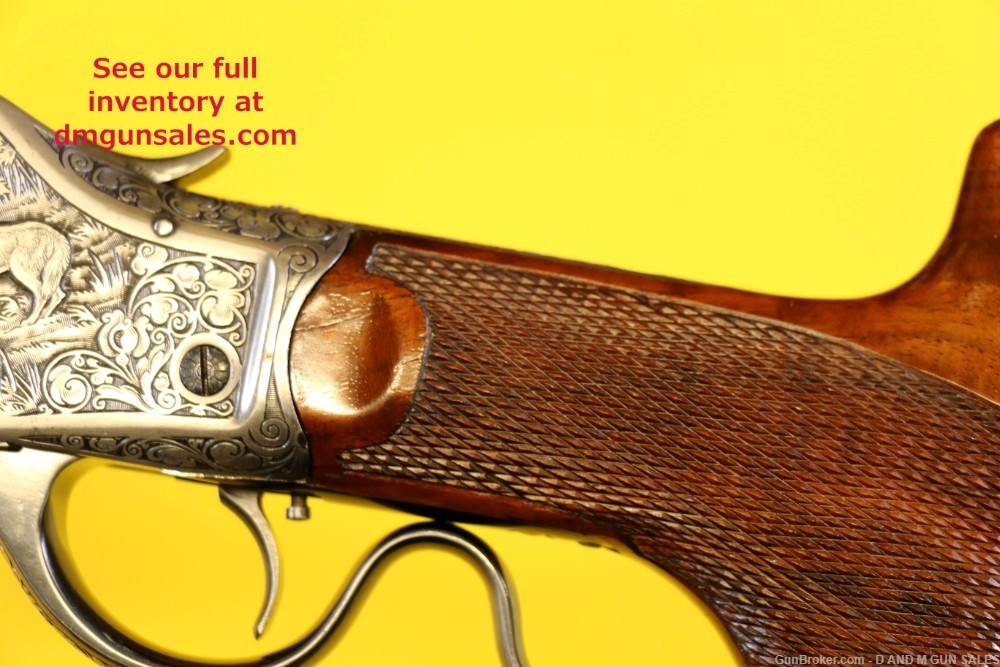 WINCHESTER 1885 .22LR HIGH WALL HIGHLY ENGRAVED RIFLE. STUNNING COLLECTOR -img-57