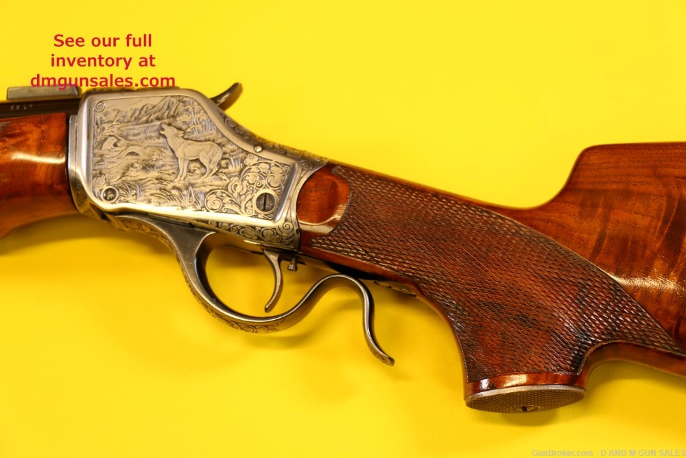 WINCHESTER 1885 .22LR HIGH WALL HIGHLY ENGRAVED RIFLE. STUNNING COLLECTOR -img-6