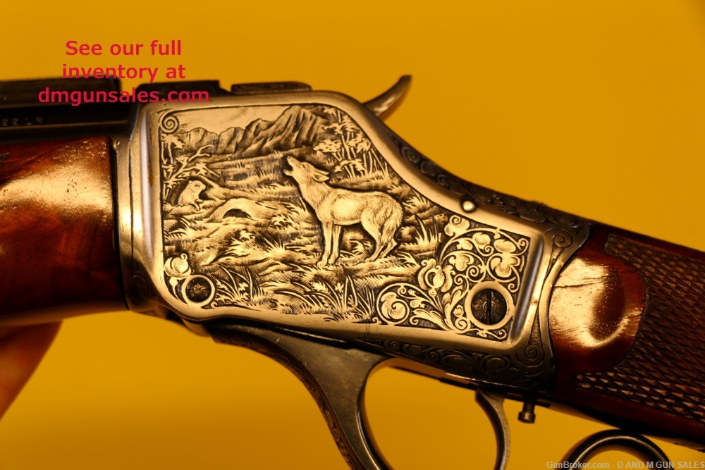 WINCHESTER 1885 .22LR HIGH WALL HIGHLY ENGRAVED RIFLE. STUNNING COLLECTOR -img-43