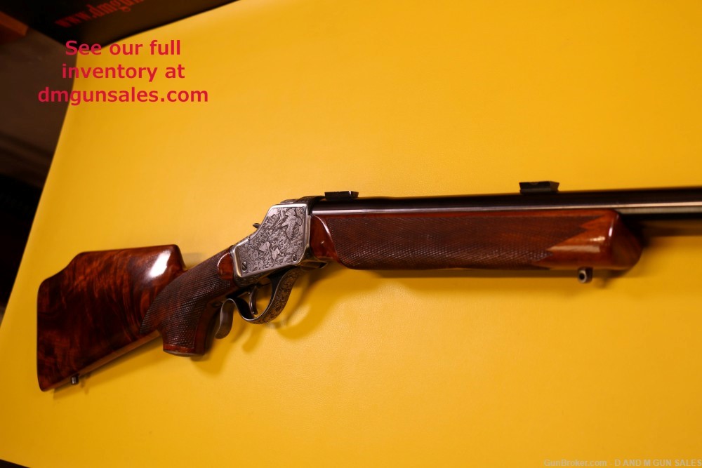 WINCHESTER 1885 .22LR HIGH WALL HIGHLY ENGRAVED RIFLE. STUNNING COLLECTOR -img-71