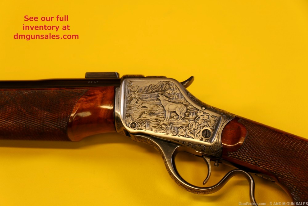 WINCHESTER 1885 .22LR HIGH WALL HIGHLY ENGRAVED RIFLE. STUNNING COLLECTOR -img-7