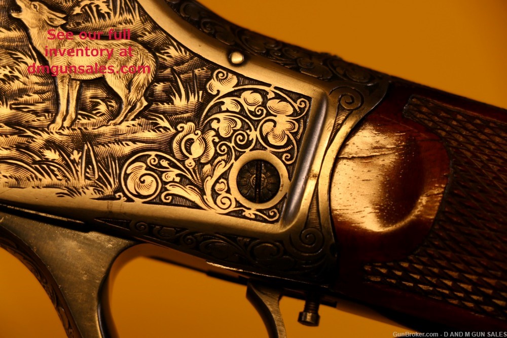 WINCHESTER 1885 .22LR HIGH WALL HIGHLY ENGRAVED RIFLE. STUNNING COLLECTOR -img-44