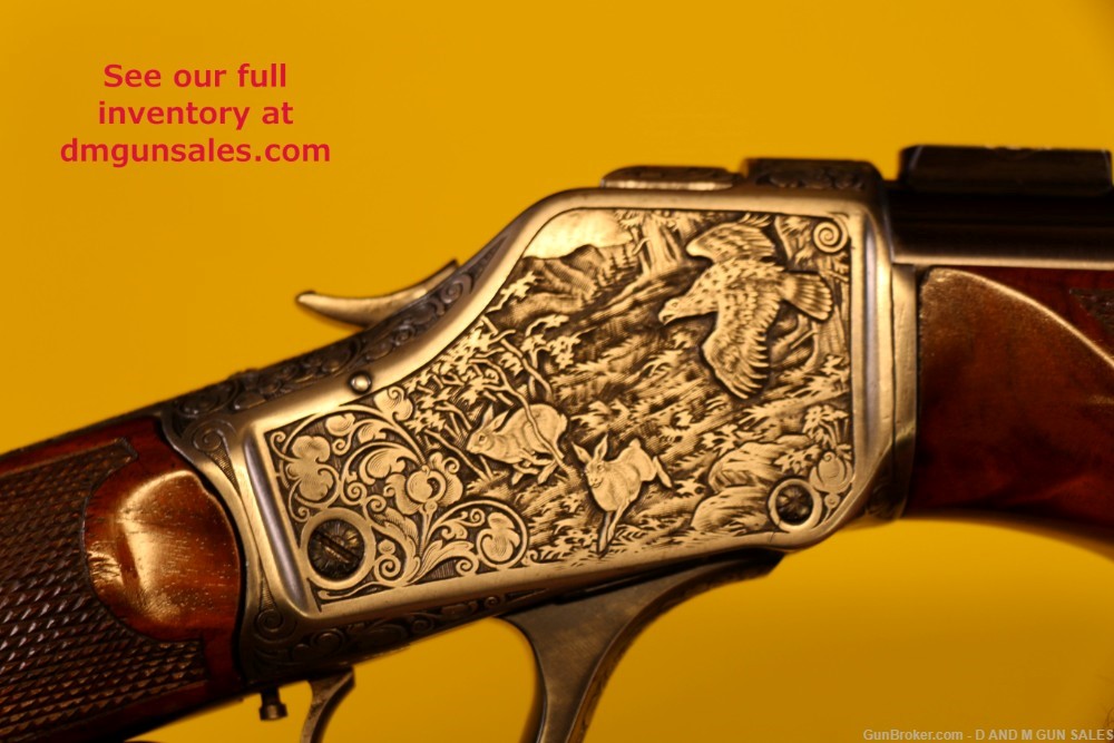 WINCHESTER 1885 .22LR HIGH WALL HIGHLY ENGRAVED RIFLE. STUNNING COLLECTOR -img-59