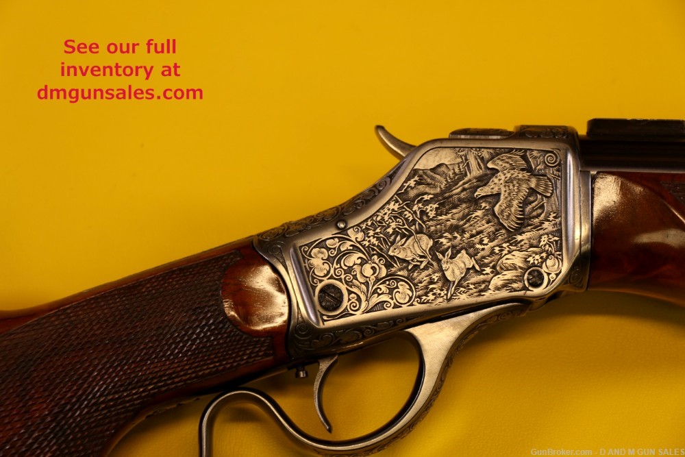 WINCHESTER 1885 .22LR HIGH WALL HIGHLY ENGRAVED RIFLE. STUNNING COLLECTOR -img-77