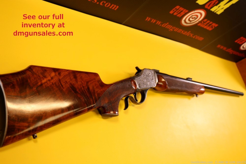 WINCHESTER 1885 .22LR HIGH WALL HIGHLY ENGRAVED RIFLE. STUNNING COLLECTOR -img-84