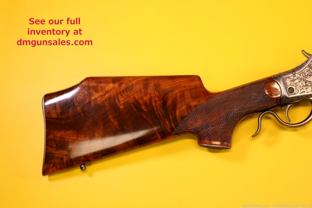WINCHESTER 1885 .22LR HIGH WALL HIGHLY ENGRAVED RIFLE. STUNNING COLLECTOR -img-79