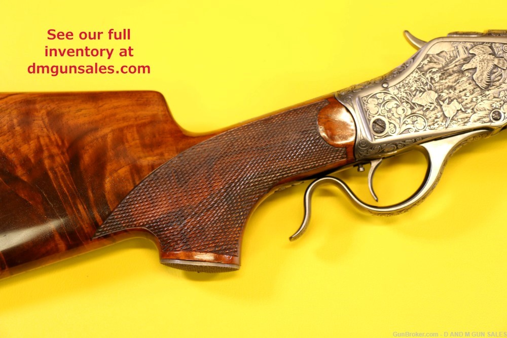 WINCHESTER 1885 .22LR HIGH WALL HIGHLY ENGRAVED RIFLE. STUNNING COLLECTOR -img-78