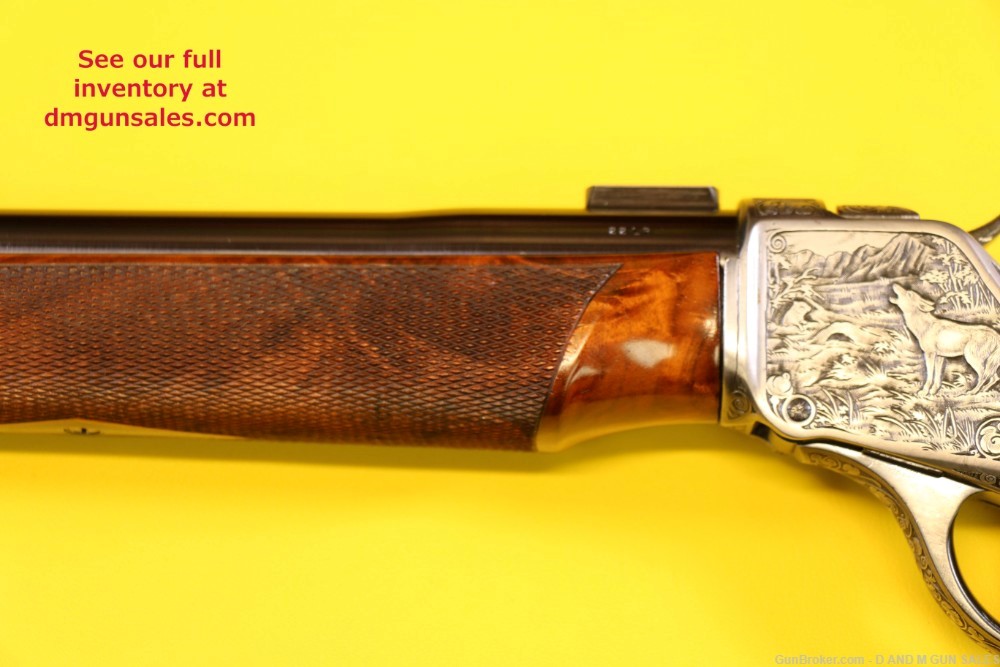 WINCHESTER 1885 .22LR HIGH WALL HIGHLY ENGRAVED RIFLE. STUNNING COLLECTOR -img-9