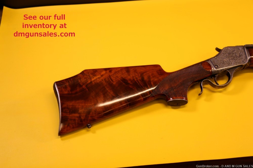 WINCHESTER 1885 .22LR HIGH WALL HIGHLY ENGRAVED RIFLE. STUNNING COLLECTOR -img-80