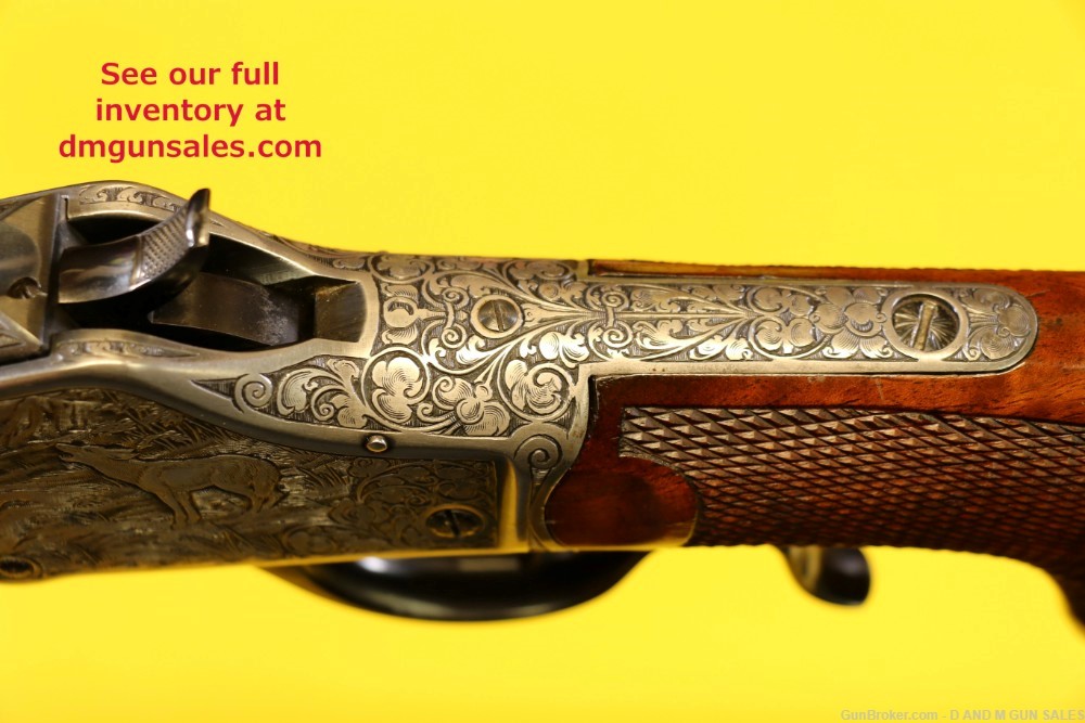 WINCHESTER 1885 .22LR HIGH WALL HIGHLY ENGRAVED RIFLE. STUNNING COLLECTOR -img-36