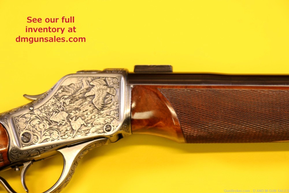 WINCHESTER 1885 .22LR HIGH WALL HIGHLY ENGRAVED RIFLE. STUNNING COLLECTOR -img-75