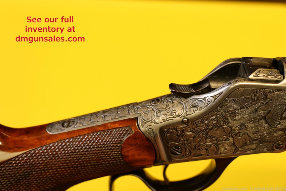 WINCHESTER 1885 .22LR HIGH WALL HIGHLY ENGRAVED RIFLE. STUNNING COLLECTOR -img-66