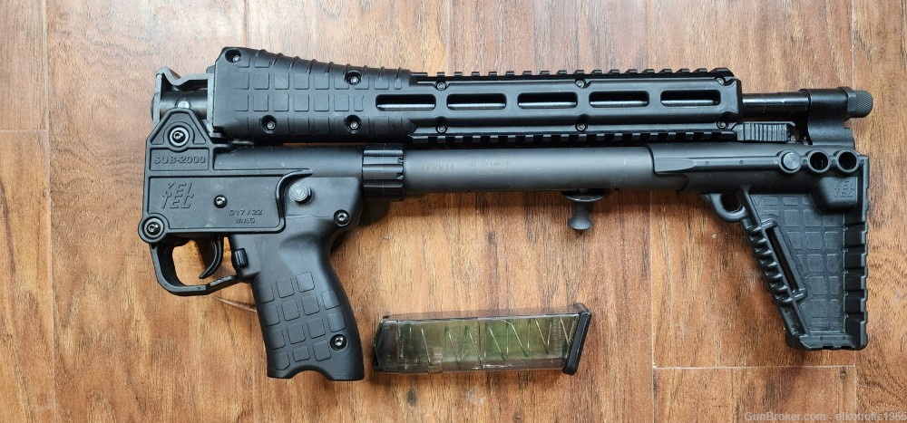 Kel Tec Gen 2 Sub 2000 Sub 2K Black Glock G17 / 22 9mm Luger 9X19 Folding -img-8