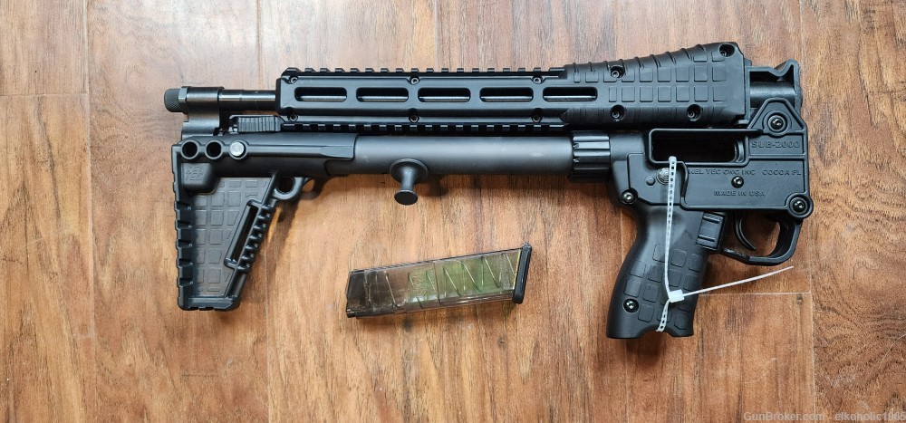 Kel Tec Gen 2 Sub 2000 Sub 2K Black Glock G17 / 22 9mm Luger 9X19 Folding -img-7