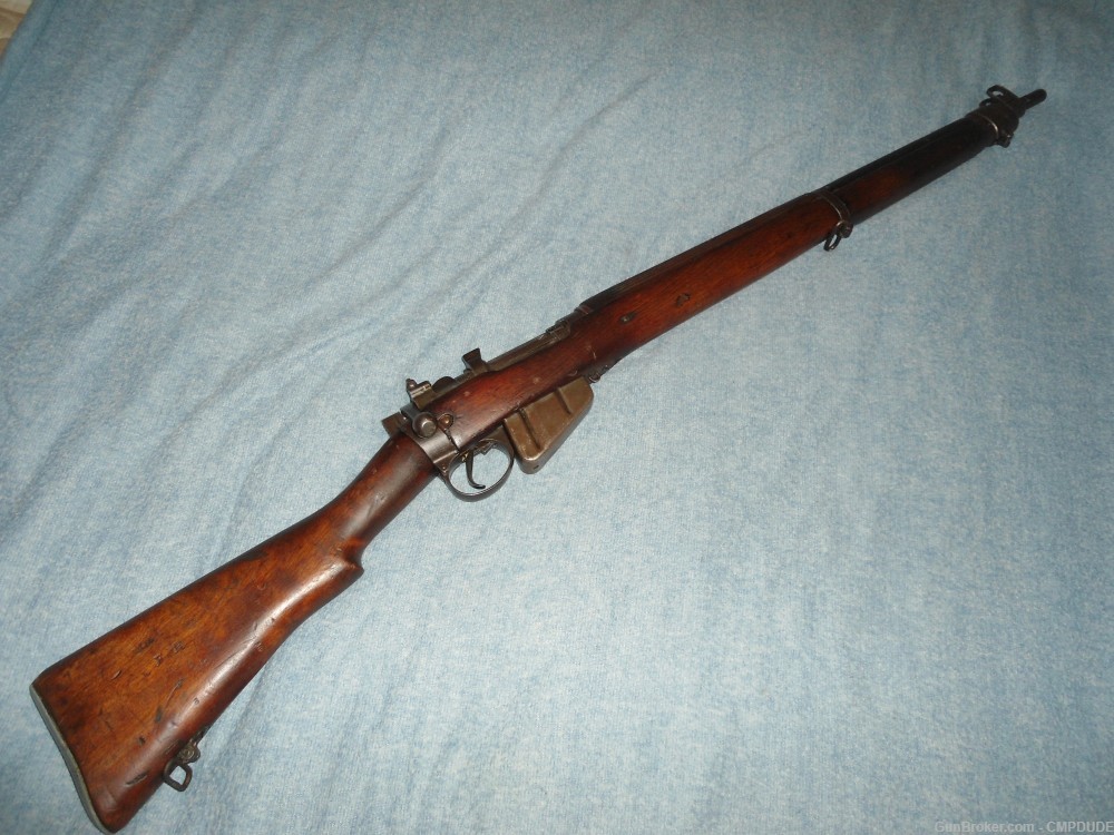 1943 U.S. Property marked Savage No.4 Mk.1*Enfield SMLE rifle .303 British -img-0