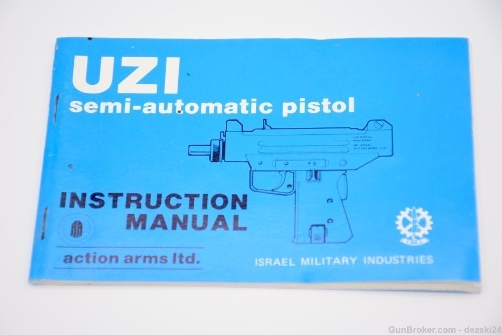 UZI SEMI AUTOMATIC PISTOL INSTRUCTION MANUAL/BOOKLET ACTION ARMS LTD-img-0
