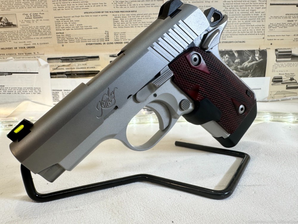KIMBER MICRO 9  9MM W CRIMSON TRACE LASER PENNY AUCTION! -img-1