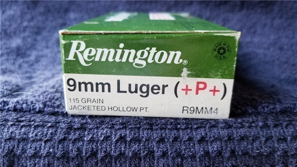 RARE REMINGTON 9MM LUGER +P+ ammo 1 box of 50 rounds.-img-3