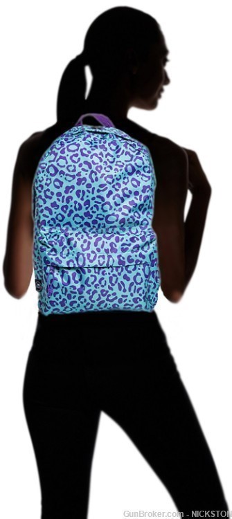 Purple Cheetah Lightweight Compact Accessories Backpack Shoulder Book Bag -img-3