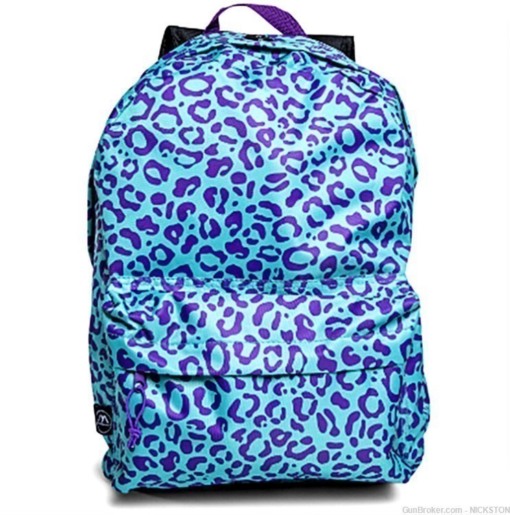 Purple Cheetah Lightweight Compact Accessories Backpack Shoulder Book Bag -img-0