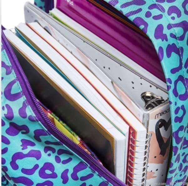 Purple Cheetah Lightweight Compact Accessories Backpack Shoulder Book Bag -img-5