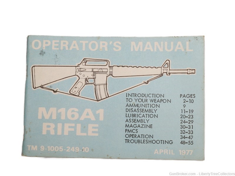 US M16 Rifle Manual Lot Dated 1969 and 1977-img-1