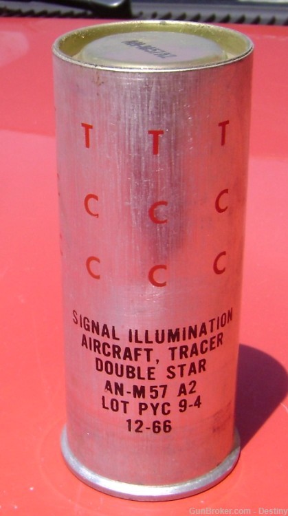 Live AN-M57 A2 Red Double Star Tracer Signal Flare 37mm-img-0
