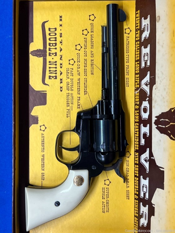 High Standard Double 9 Revolver .22 LR no reserve penny auction -img-7