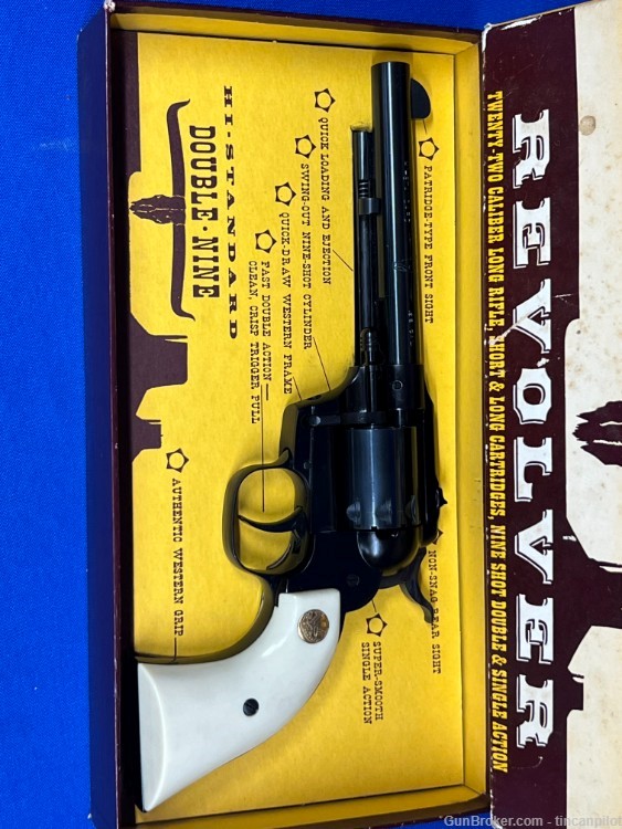 High Standard Double 9 Revolver .22 LR no reserve penny auction -img-8