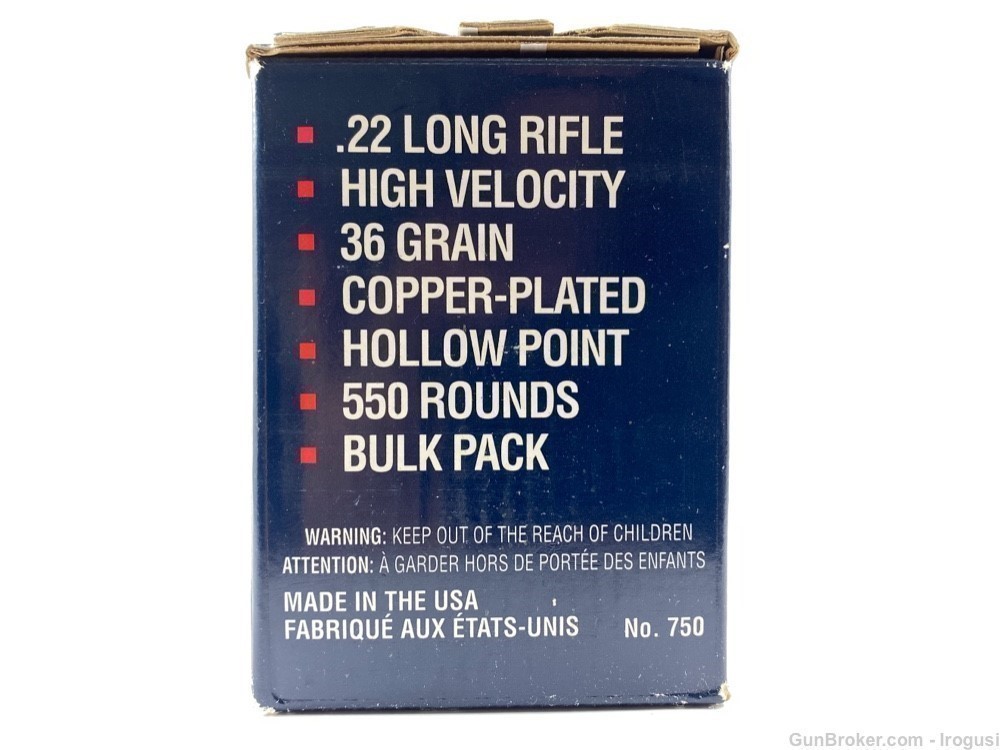 1994 Federal .22 LR Copper Plated Hollow Point 550 Rounds-img-2