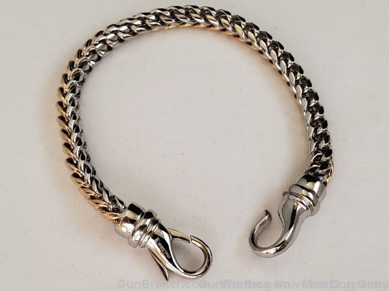 ITALGEM STEEL Mens Two Tone Steel & IP Gold Chain Bracelet.SMB152.*REDUCED"-img-3