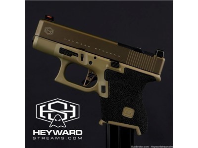 Custom Glock 26 Gen 3 Pistol, Flat Dark Earth, stippled, 9mm