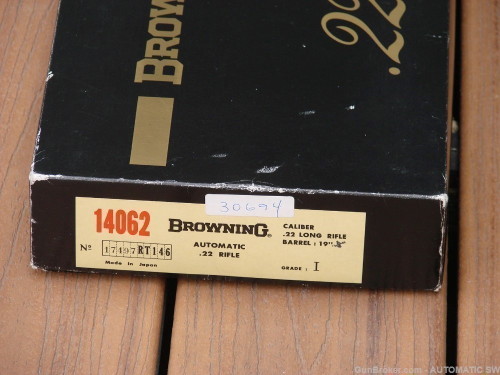 Browning Automatic 22 Rifle Auto-22 TD 1976 1st/2nd Year Miroku Japan ANIB-img-133