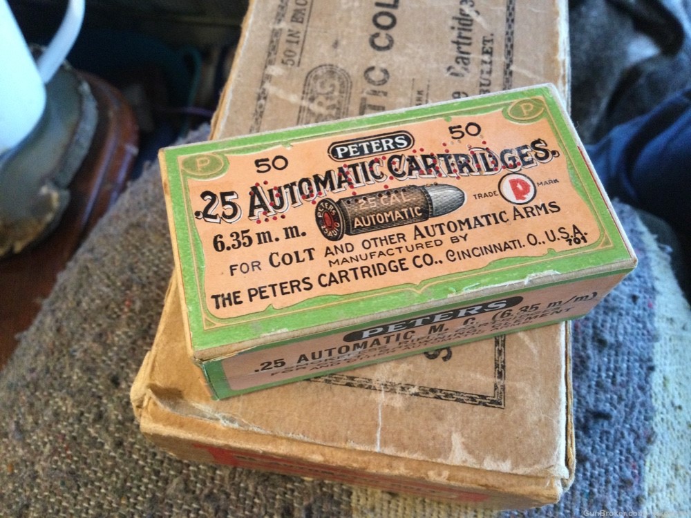 Peters .25 Automatic Cartridges…Sealed box, free shipping.-img-5