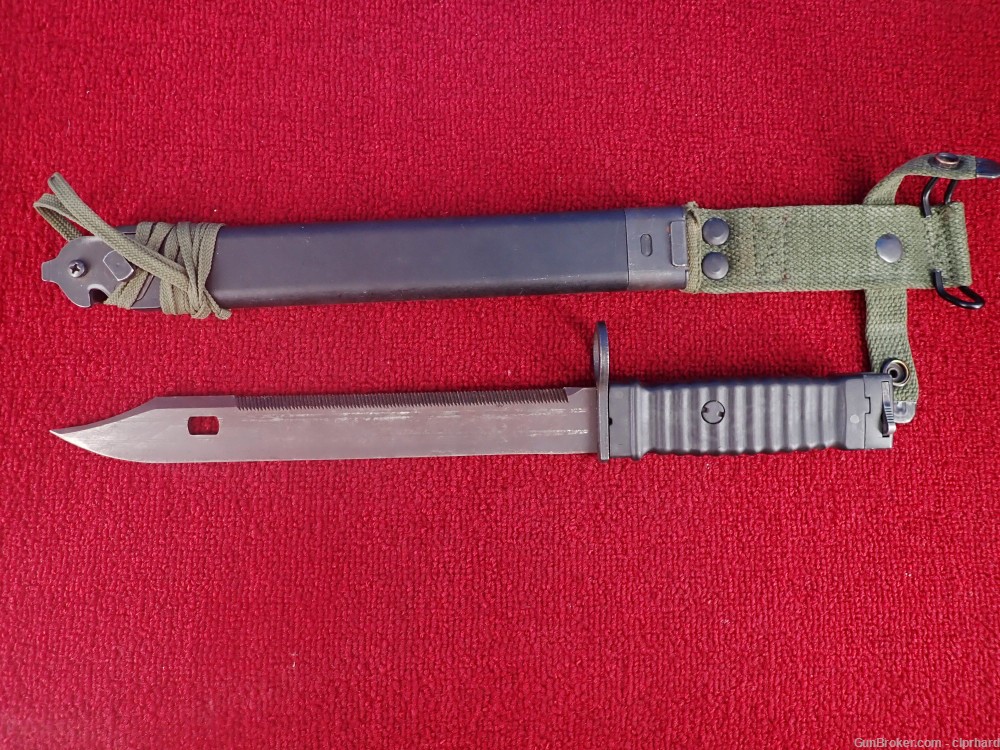 Very Rare German Eikhorn KCB-77 M1/L Long Bayonet Made by AES, Solingen -img-1