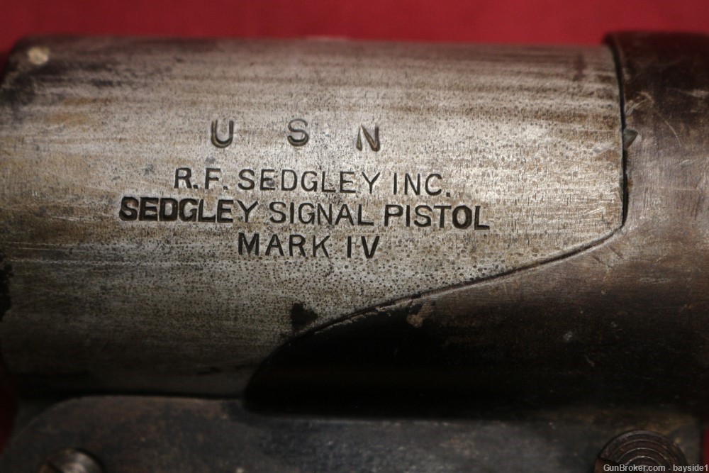 WW II US Navy Sedgley Mark IV Flare Pistol.-img-3