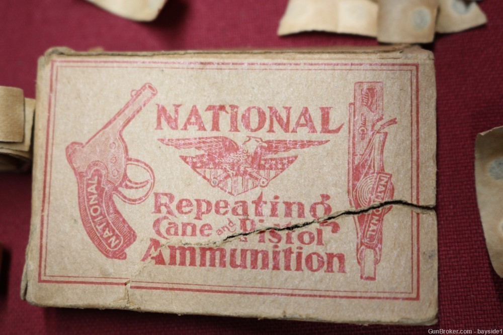 Vintage Cane & Pistol National Toy Cap Gun Cap Box w/Caps-img-3